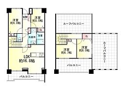ダイアパレスヒルズ山手森 4LDKの間取図画像