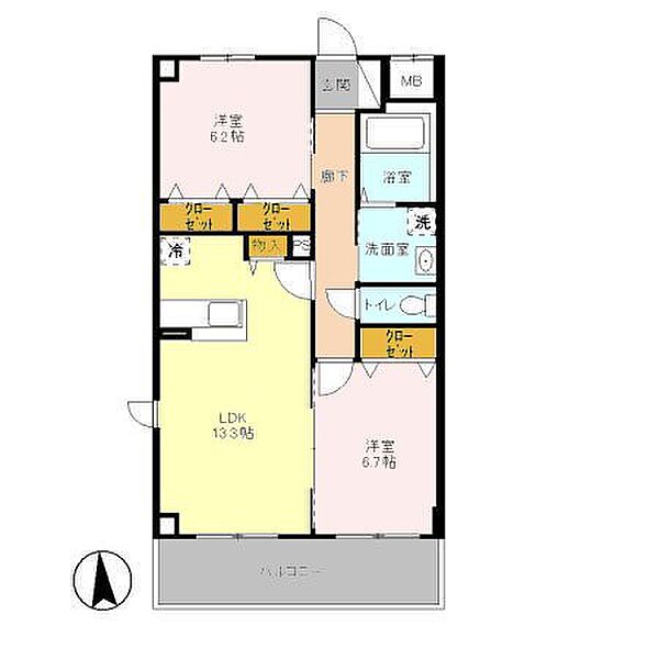 Park Side Residence（パークサイドレジデン 406｜茨城県つくば市学園南２丁目(賃貸マンション2LDK・4階・63.81㎡)の写真 その2