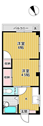 ディアコート町屋 2Kの間取図画像