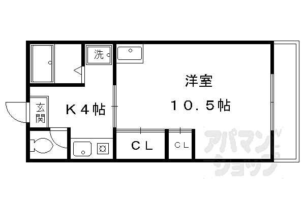 グリーンハイツ紫野 7｜京都府京都市北区紫野上柏野町(賃貸アパート1K・2階・26.70㎡)の写真 その2