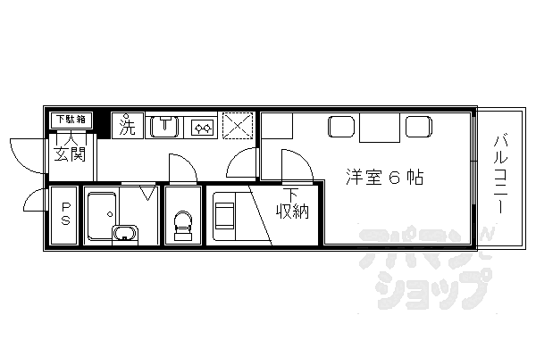 レオパレスＴＹＫ壬生 303｜京都府京都市中京区壬生下溝町(賃貸マンション1K・3階・19.87㎡)の写真 その2