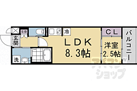 アクアプレイス京都聚楽第 205 ｜ 京都府京都市上京区浄福寺通中立売上る新桝屋町（賃貸マンション1DK・2階・27.90㎡） その2