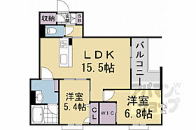 京都府京都市南区西九条大国町（賃貸マンション2LDK・4階・62.38㎡） その2