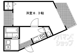 京都府京都市左京区北白川東久保田町（賃貸マンション1K・3階・25.80㎡） その2