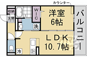 京都府京都市右京区西京極殿田町（賃貸アパート1LDK・3階・40.30㎡） その2