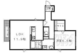 京都府京都市右京区西京極南方町（賃貸アパート1LDK・1階・47.25㎡） その2