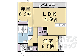 エスポワールＫ2　京都駅西 201 ｜ 京都府京都市下京区木津屋橋通堀川西入木津屋町（賃貸マンション2LDK・2階・66.51㎡） その1