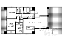 シルエラ御所南 3LDKの間取図画像