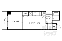 モア七条 1LDKの間取図画像