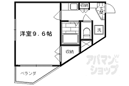 ディアリオ大宮 1階1Kの間取り