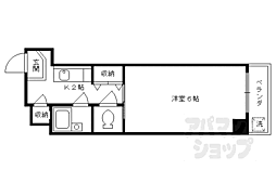 ロマネスク京都丹波口 1Kの間取図画像