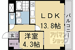 京阪本線 祇園四条駅 徒歩10分の賃貸マンション 3階1LDKの間取り