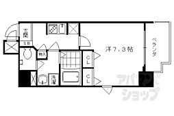 サムティ京都二条 1Kの間取図画像
