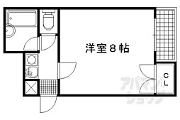 N・エステートモアー三条 1Kの間取図画像