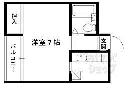 西賀茂ロイヤルリバーマンション 1Kの間取図画像