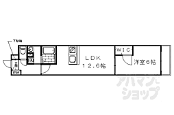 A-mon壬生高樋 1LDKの間取図画像