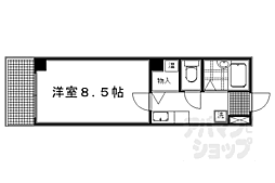 エスポワール聚楽 1Kの間取図画像