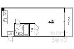 ハイツアマデウス壬生 ワンルームの間取図画像