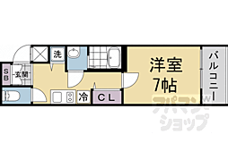 アドバンス京都烏丸町 1Kの間取図画像