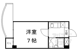 シャローム 1Kの間取図画像