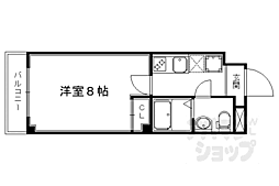 フラッティ壬生坊城 1Kの間取図画像