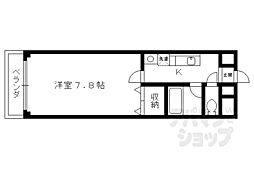 ジェルメ行伊 1Kの間取図画像