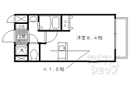 プレサンス京都烏丸NEXT 1Kの間取図画像