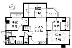 インペリアル京都 4LDKの間取図画像