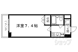 アクシルコート京都二条イースト棟 1Kの間取図画像