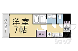ダイワグレイスメゾン京都西七条 1Kの間取図画像