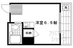 ウイングウッド丸太町 ワンルームの間取図画像