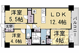 ファインレジデンス京都五条通 3LDKの間取図画像