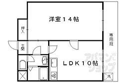 テラスロマネ 1LDKの間取図画像