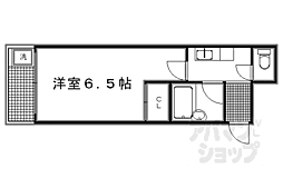 テイクフォー西陣 1Kの間取図画像
