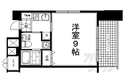 ベラジオ四条烏丸 1Kの間取図画像