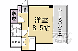 二条プラザ 1Kの間取図画像