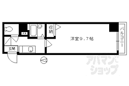 ビクトワール二条 1Kの間取図画像