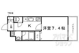 ベラジオ京都壬生ウエストゲート 1Kの間取図画像