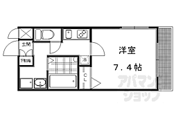 BellVille千本今出川 1Kの間取図画像