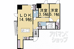 STANDZ京都二条 2LDKの間取図画像