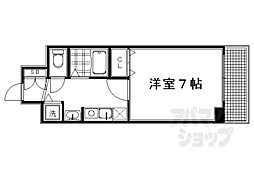 スワンズ京都西陣 1Kの間取図画像