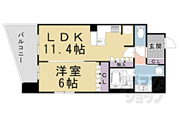 リーガル京都西陣2 1LDKの間取図画像