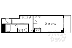 フラッティK&S千本寺之内 1Kの間取図画像