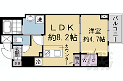 DC.Garden京都西 1LDKの間取図画像