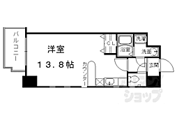 ルサフィール西大路 ワンルームの間取図画像
