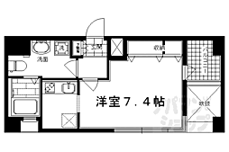 エヴァーステージ京都二条 1Kの間取図画像