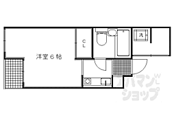 プラネシア中立売 1Kの間取図画像