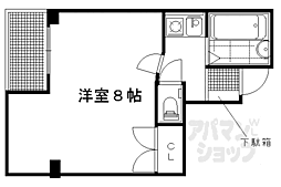 ラ・トゥール・ホリモト 1Kの間取図画像
