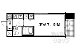 ベラジオ四条烏丸 1Kの間取図画像