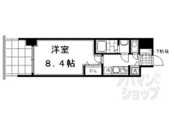 プレサンス京都四条大宮 1Kの間取図画像